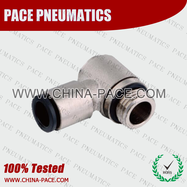 G Thread Brass Body Plastic Sleeve Male Banjo Push in Fittings, Nickel Plated Brass Push In fittings, Brass Pneumatic Fittings With Plastic Sleeve, Nickel Plated Brass Air Fittings, Nickel Plated Brass Push To Connect Fittings